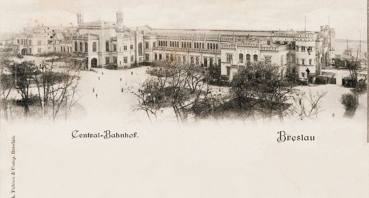 Plakat Poznaj Wrocław. Dworzec Główny i historia kolei we Wrocławiu