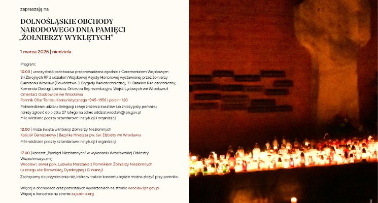 Plakat Dolnośląskie obchody Narodowego Dnia Pamięci „Żołnierzy Wyklętych”