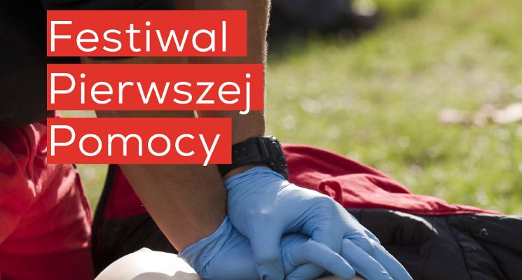 Plakat Festiwal Pierwszej Pomocy – wydarzenie plenerowe