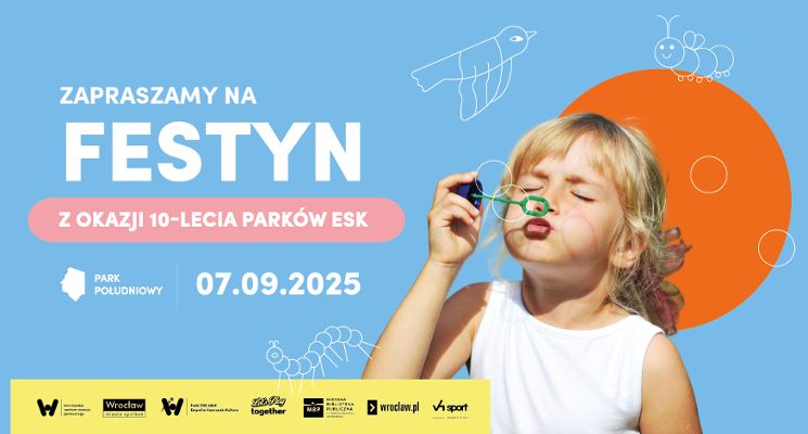 Plakat Festyn z okazji 10-lecia Parków ESK