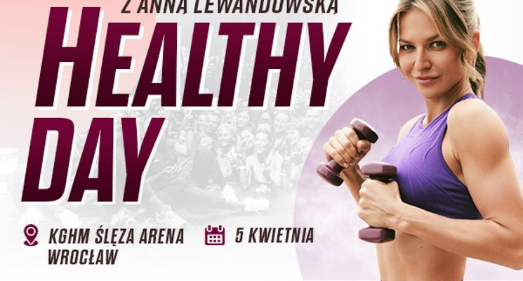 Plakat Healthy Day z Anną Lewandowską