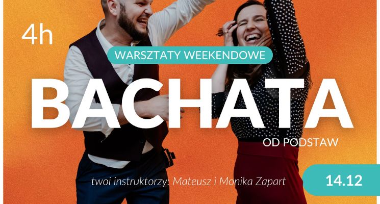 Plakat Bachata od podstaw. Warsztaty tańca