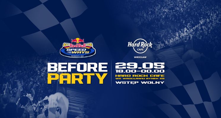 Plakat Before Party przed Red Bull Speed Ways