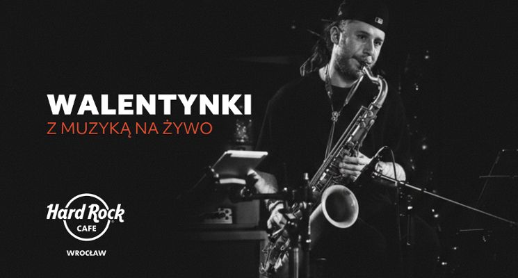 Plakat Walentynkowy wieczór z muzyką na żywo