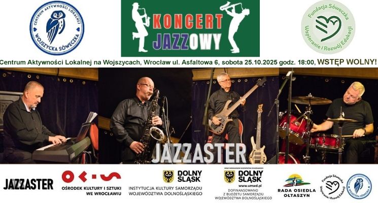 Plakat Koncert kwartetu JAZZASTER