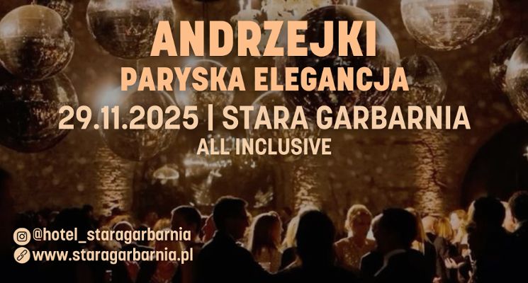 Plakat Andrzejki 2025 w Starej Garbarni | All Inclusive