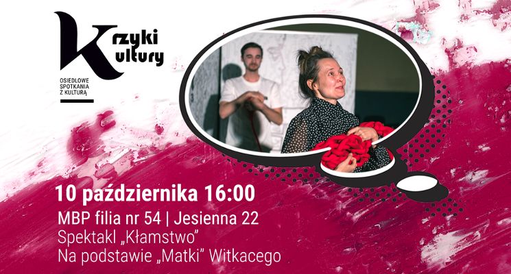 Plakat Spektakl „Kłamstwo” Teatru Mostów