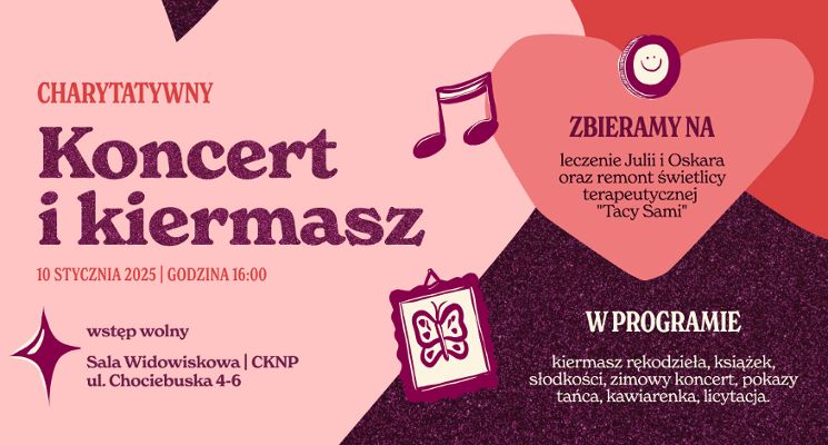 Plakat Charytatywny koncert i kiermasz