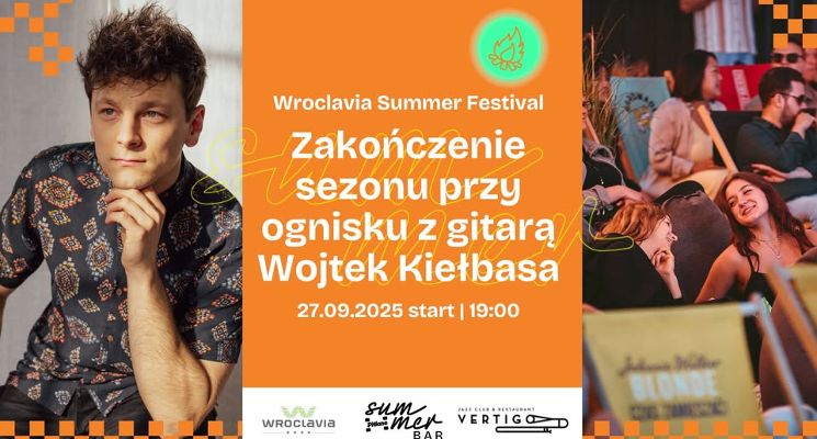 Plakat Przy Ognisku z Gitarą – Wojtek Kiełbasa [Wroclavia Summer Festival]