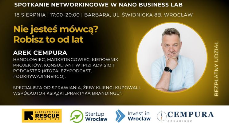 Plakat Nie jesteś mówcą? Robisz to od lat - Nano Business Lab Networking