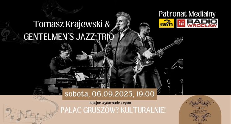 Plakat Koncert Tomasz Krajewski & Gentelmen’s Jazz Trio