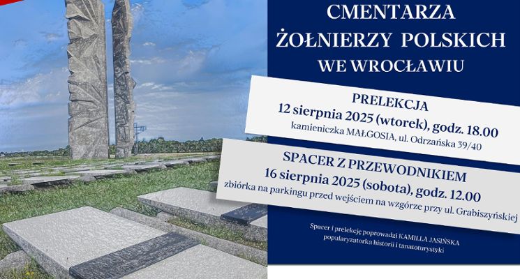 Plakat Poznaj tajemnice Cmentarza Żołnierzy Polskich we Wrocławiu z IPN