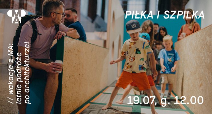 Plakat Piłka i szpilka – warsztaty rodzinne