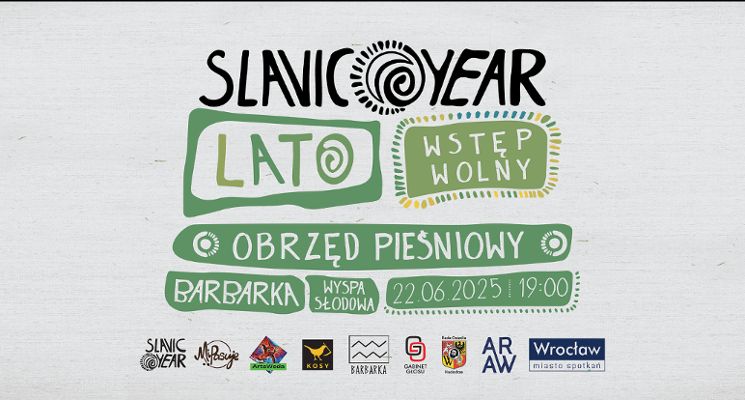 Plakat Przywitanie lata ze Slavic Year. Miejski obrzęd pieśniowy na Wyspie Słodowej