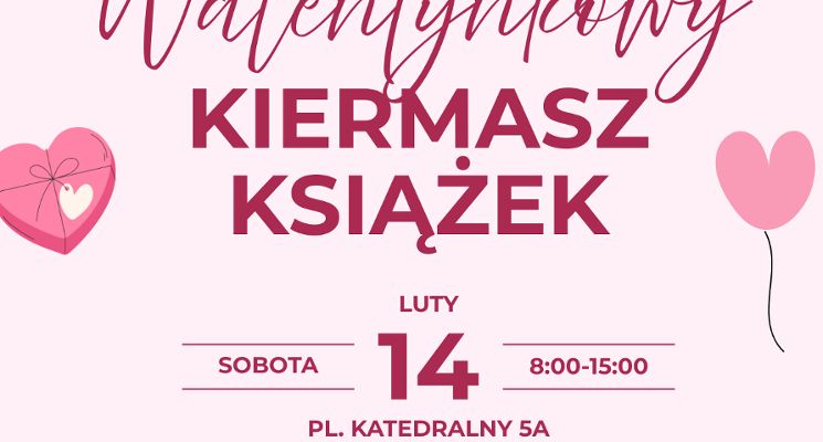 Plakat Walentynkowy Kiermasz Książek