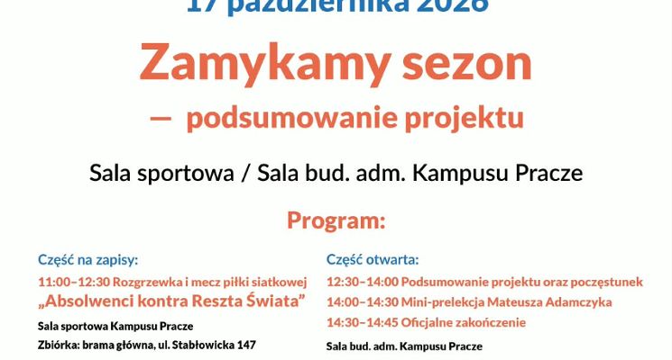 Plakat SPORTOWE PRACZE-ZAMYKAMY SEZON