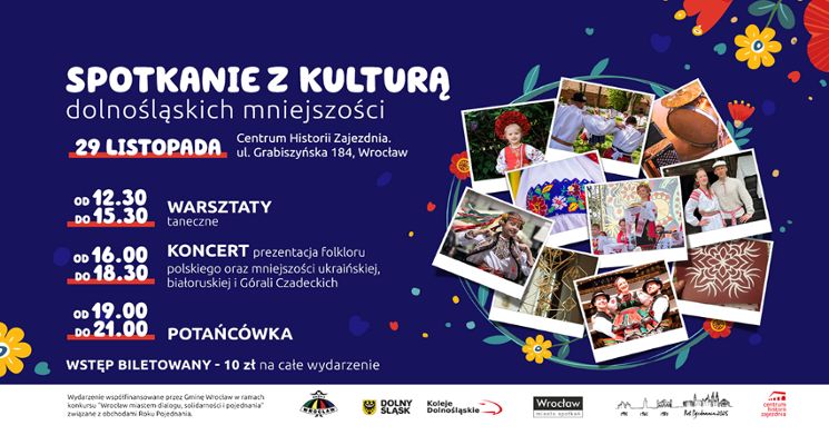Plakat Spotkanie z kulturą dolnośląskich mniejszości