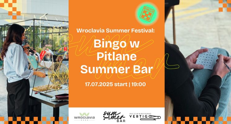 Plakat Bingo w Pitlane Summer Bar [Wroclavia Summer Festival]