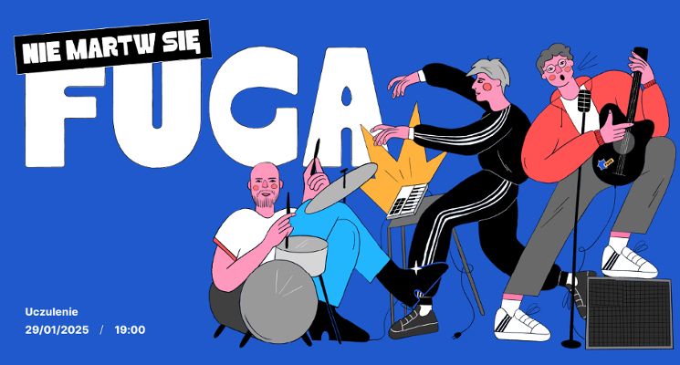 Plakat Koncert fuga + Krzysiek Bączkowski + afroshi/bejkero/_bkoziar_