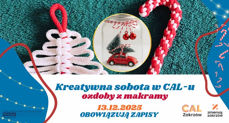 Plakat Ozdoby choinkowe z makramy