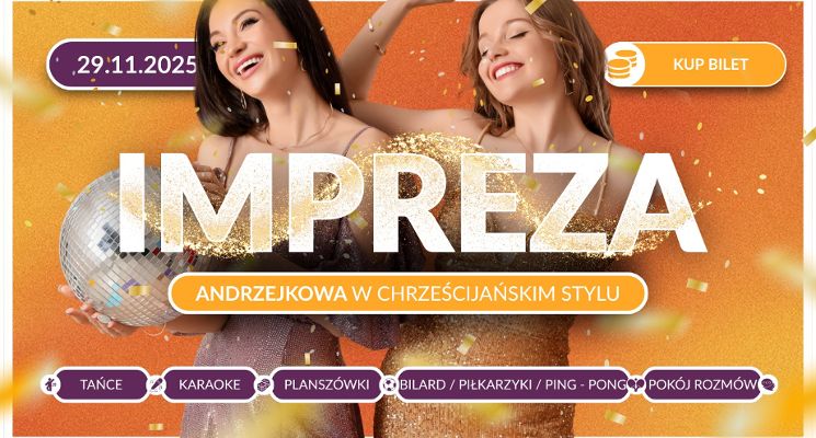 Plakat Impreza Andrzejkowa z Amen!