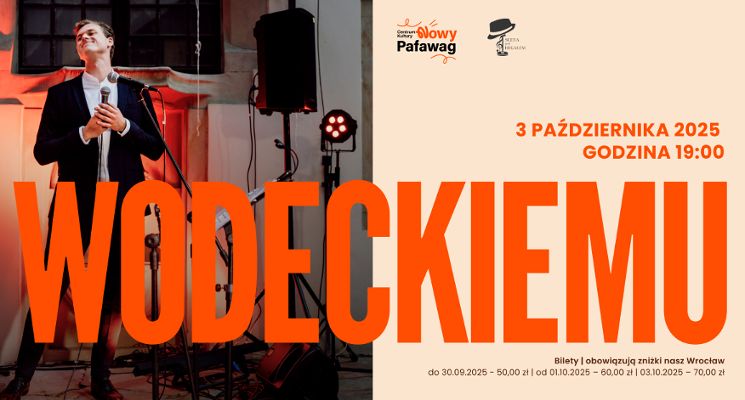 Plakat Zbigniewowi Wodeckiemu – Artyści Sceny Pod Regałem