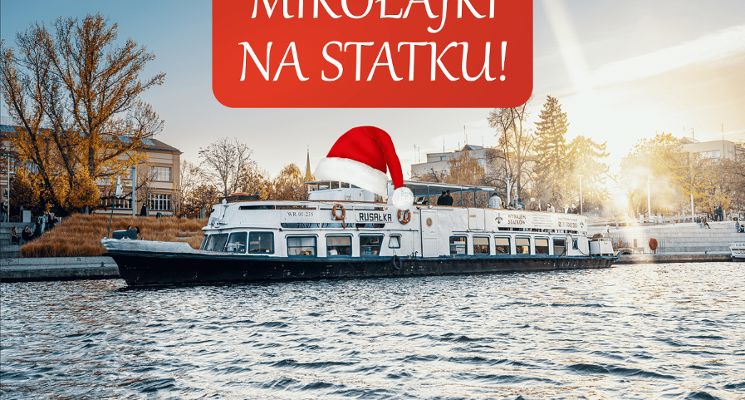 Plakat Mikołajki na statku Rusałka - rejsy indywidualne