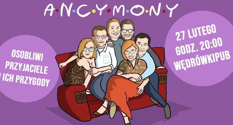 Plakat Ancymony – komedia improwizowana
