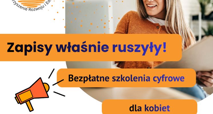 Plakat Z Horyzontem w chmury - program kompetencji cyfrowych dla kobiet