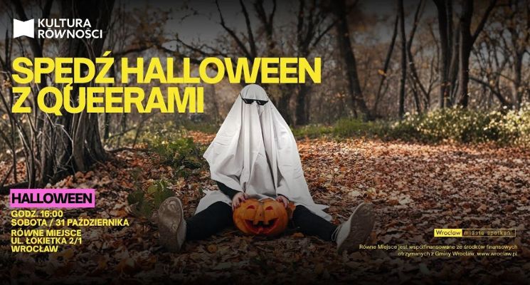 Plakat Queerowe Halloween w Równym Miejscu | Centrum LGBT+