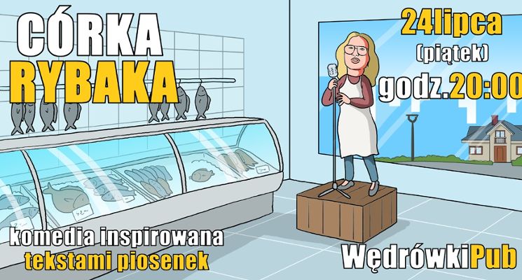 Plakat Córka rybaka – komedia improwizowana