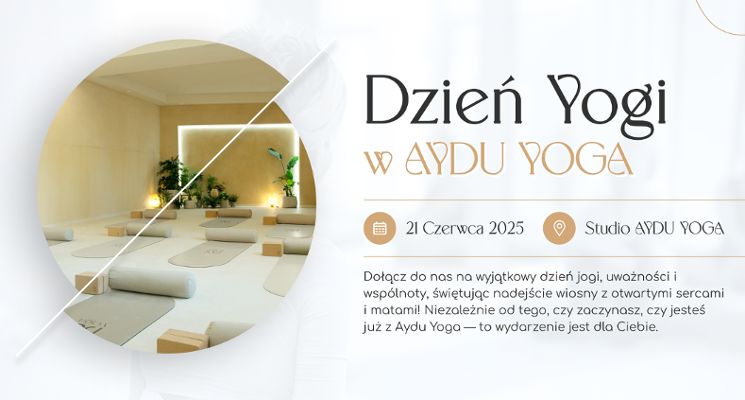 Plakat Międzynarodowy Dzień Jogi w Aydu Yoga