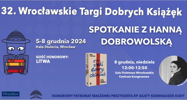 Plakat Spotkanie autorskie z Hanną Dobrowolską