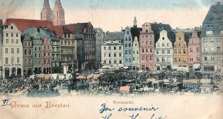 Plakat Poznaj Wrocław: Jarmarki i targi - miejsca handlowe w dawnym Wrocławiu - historia i teraźniejszość!