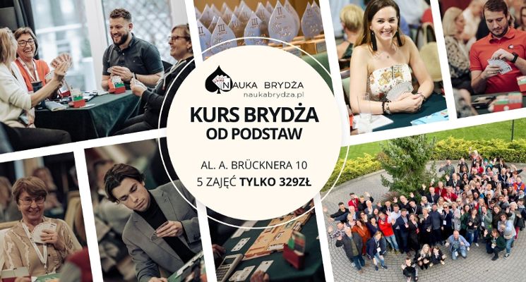Plakat Kurs Brydża dla początkujących