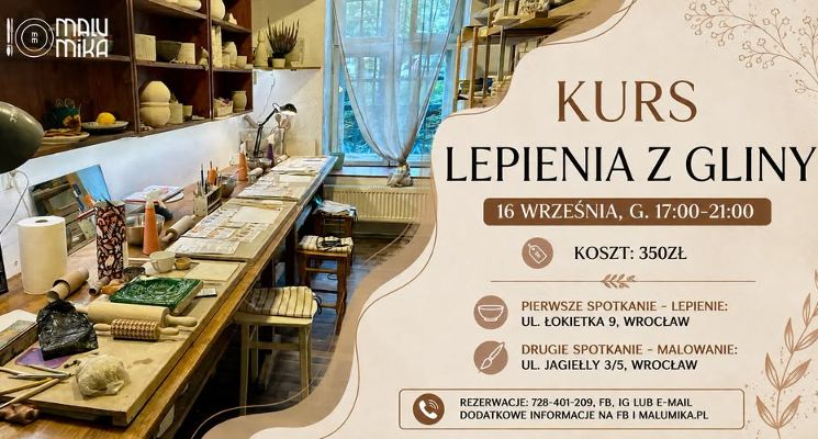 Plakat Kurs lepienia z gliny