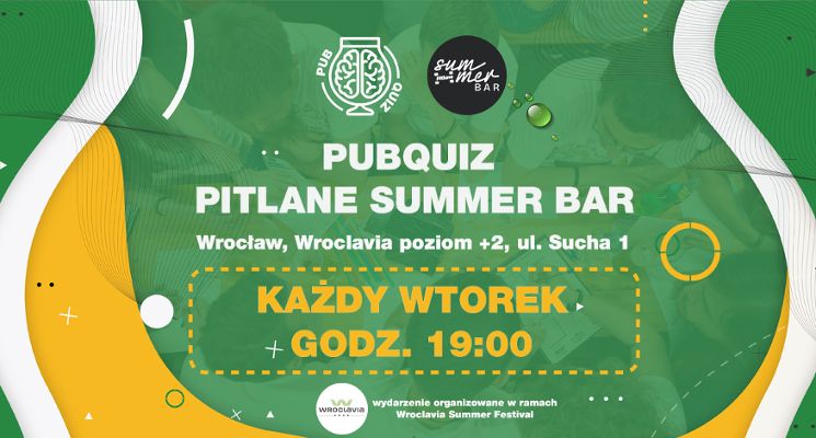 Plakat PubQuiz w Pitlane Summer Bar!