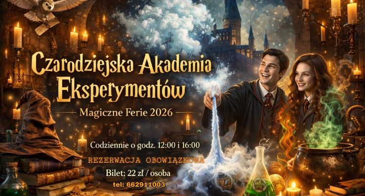 Plakat Czarodziejskiej Akademii Eksperymentów