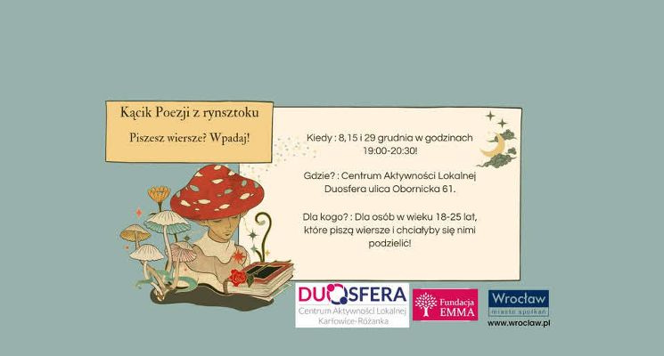 Plakat Kącik Poezji z rynsztoku