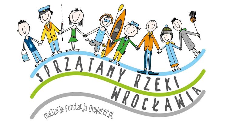 Plakat Sprzątamy Rzeki Wrocławia - wspólnie zadbajmy o nasze rzeki!