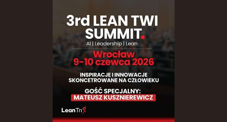 Plakat Lean TWI Summit 2026 – Konferencja Lean, Leadership, AI dla produkcji i usług
