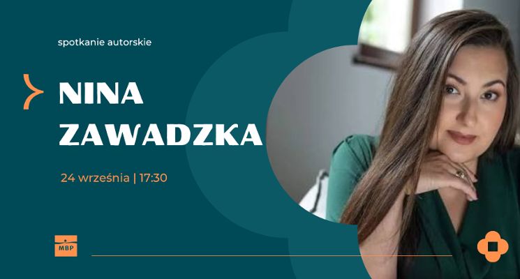 Plakat Spotkanie autorskie z Niną Zawadzką