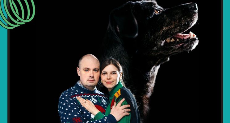 Plakat Sesja zdjęciowa ze zwierzakiem w stylu retro