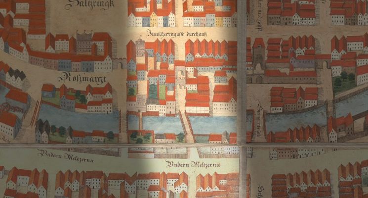 Plakat Zanikająca uliczka. Spacer historyczny śladami ulicy świętej Doroty