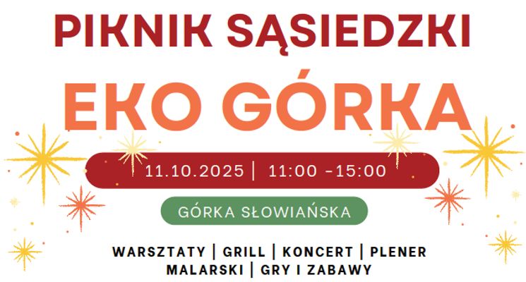 Plakat Piknik sąsiedzi Eko Górka – Osiedle Nadodrze