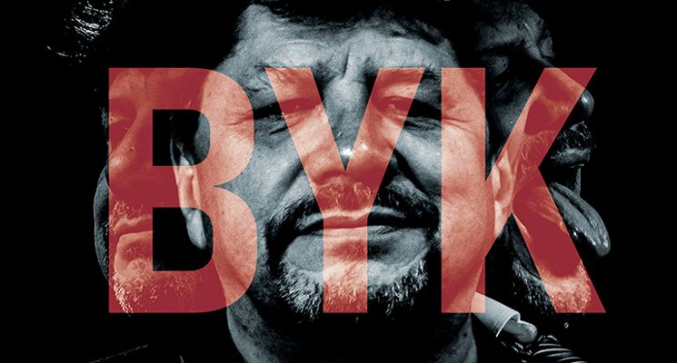 Plakat „Byk” - spektakl w reżyserii Roberta Talarczyka i Szczepana Twardocha