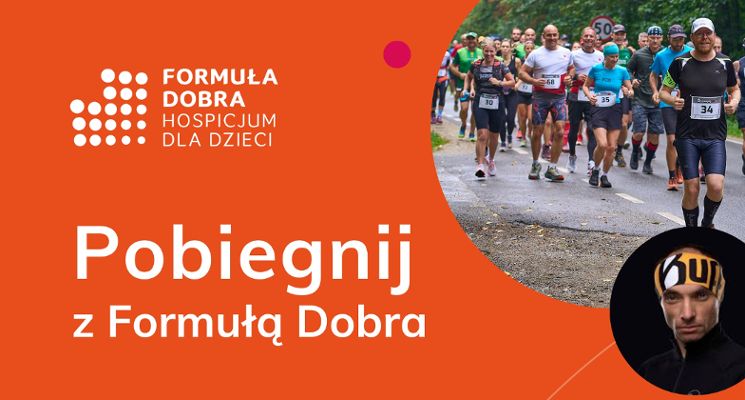 Plakat Charytatywny Bieg dla Hospicjum dla Dzieci "Pobiegnij z Formułą Dobra" 11.04.2026 Park Południowy