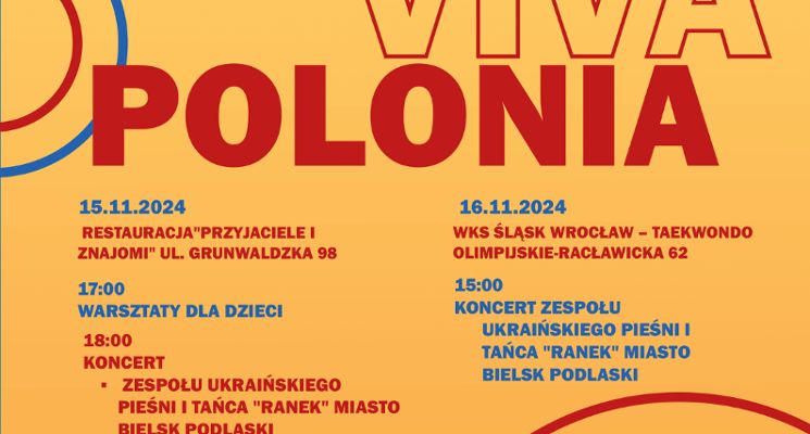 Plakat Viva Ukraina, Viva Polonia. Program integracyjny - Razem we Wrocławiu