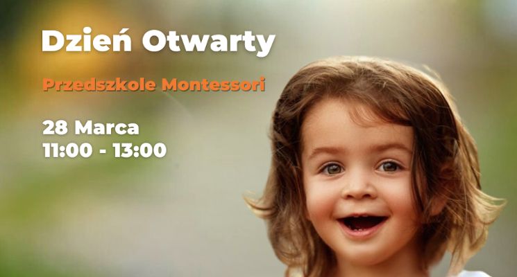 Plakat Dzień Otwarty Przedszkole Montessori
