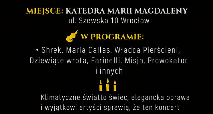 Plakat Koncert muzyki filmowej w klasycznym wydaniu